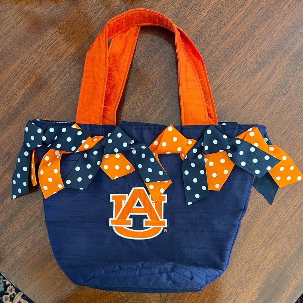 Auburn University Silk Bucket Bag Purse Satchel